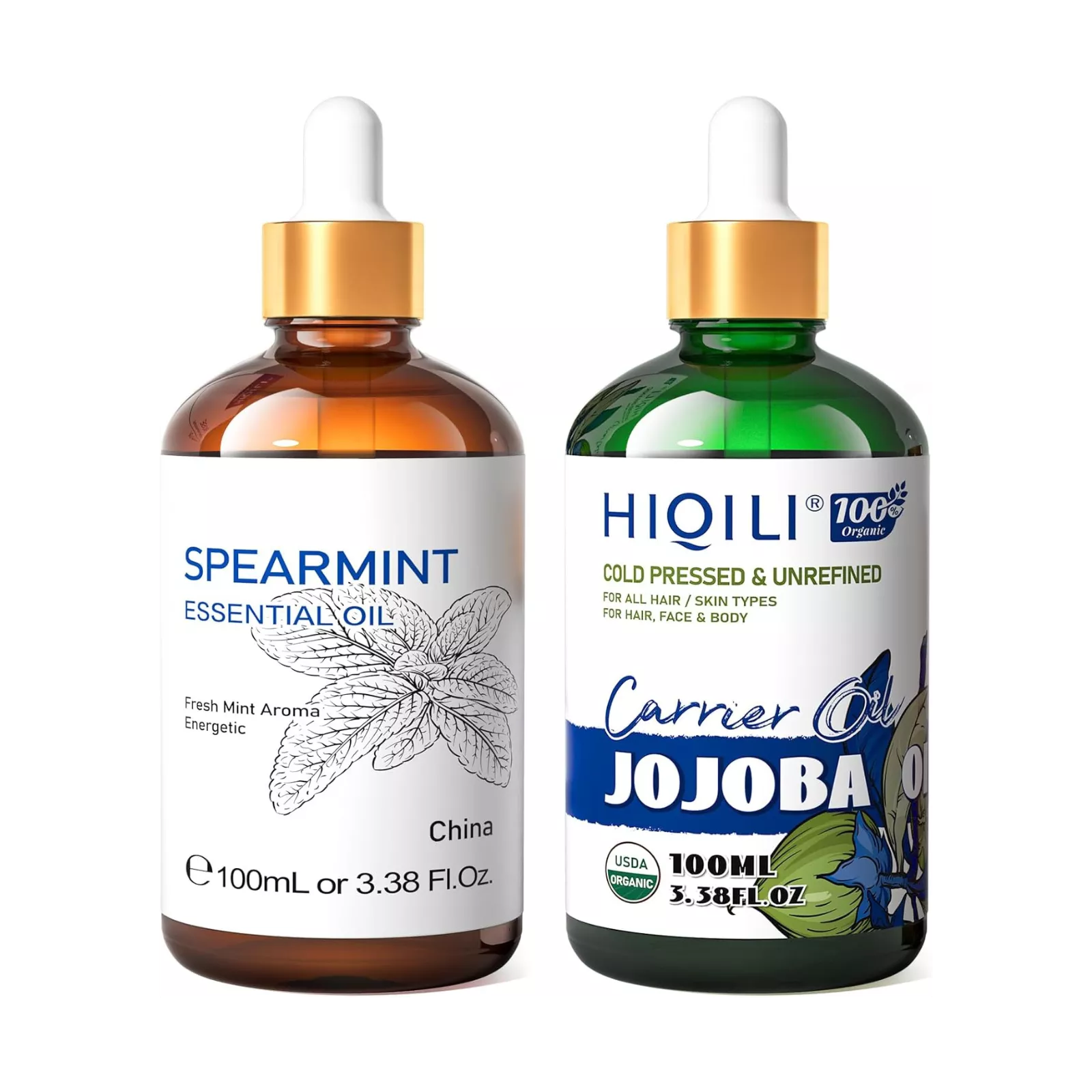 Hormonal Balance & Clear Skin Duo: Spearmint & Jojoba Oil Bundle