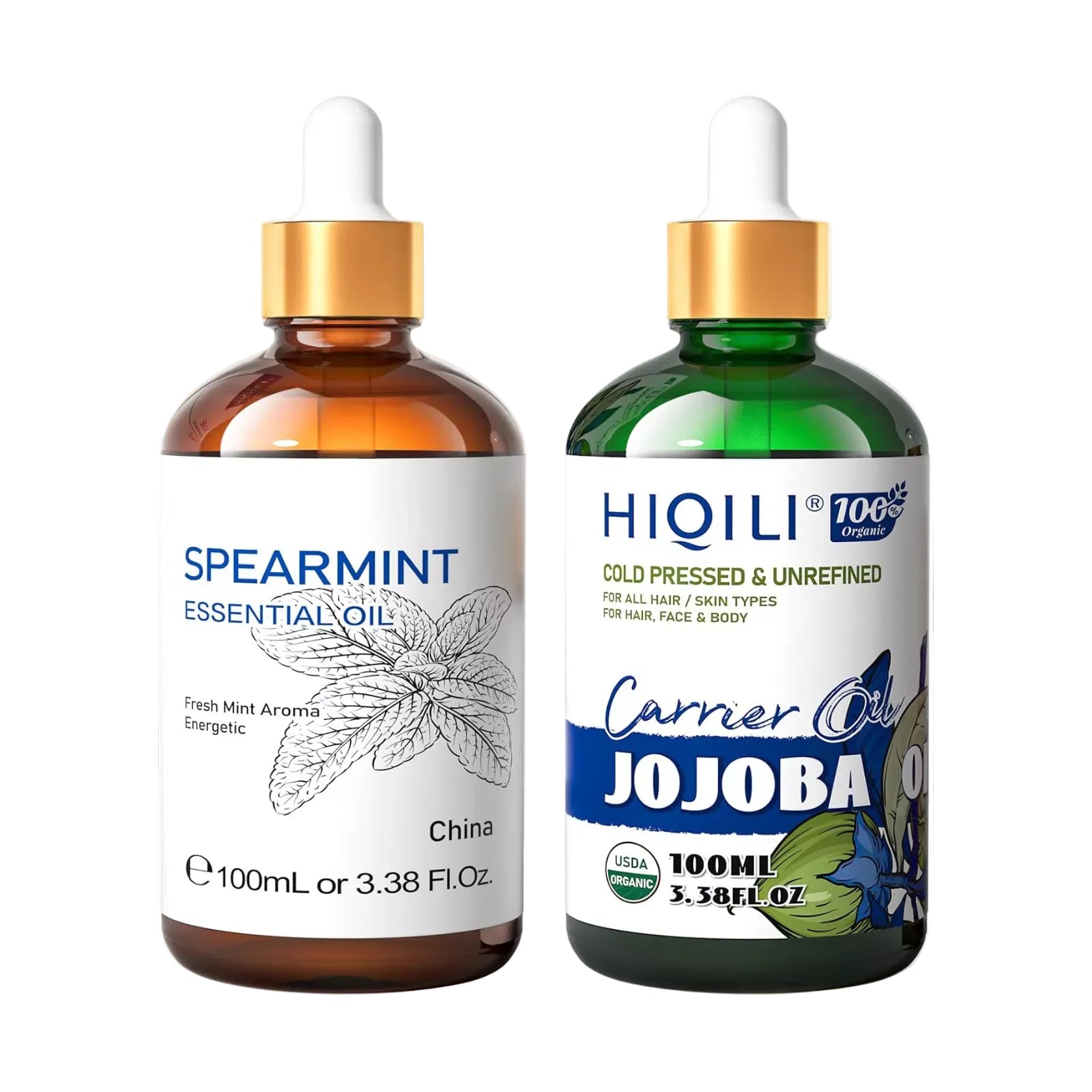 Hormonal Balance & Clear Skin Duo: Spearmint & Jojoba Oil Bundle