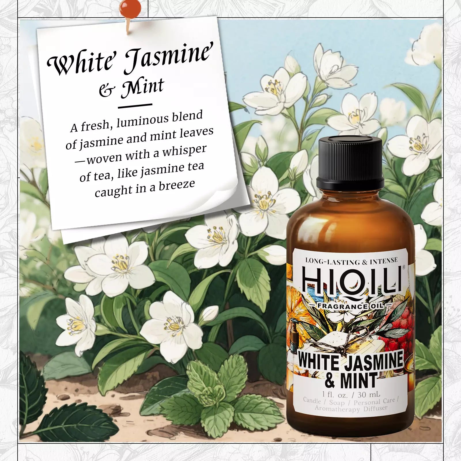 White Jasmine & Mint Fragrance Oil