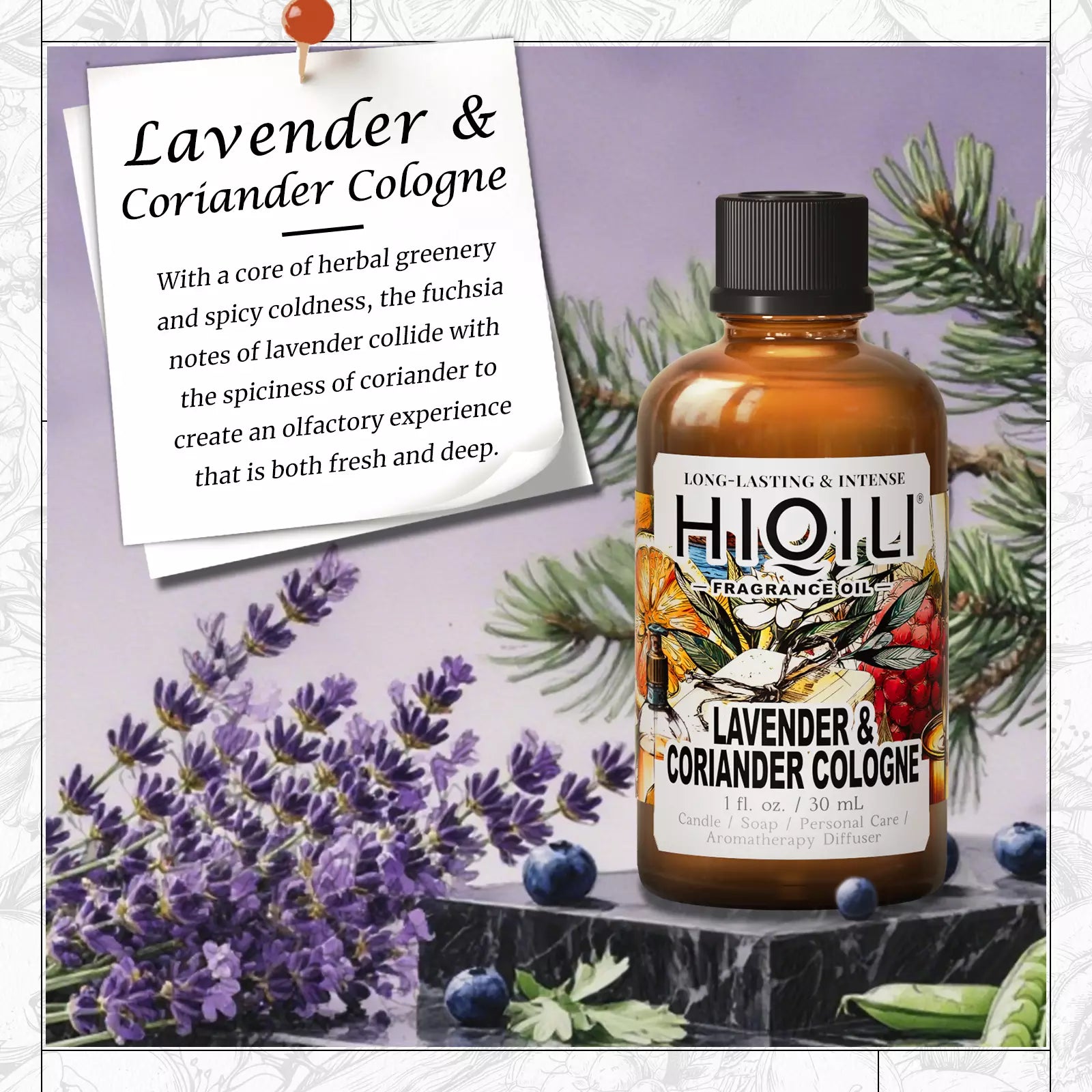 Lavender & Coriander Cologne Fragrance Oil