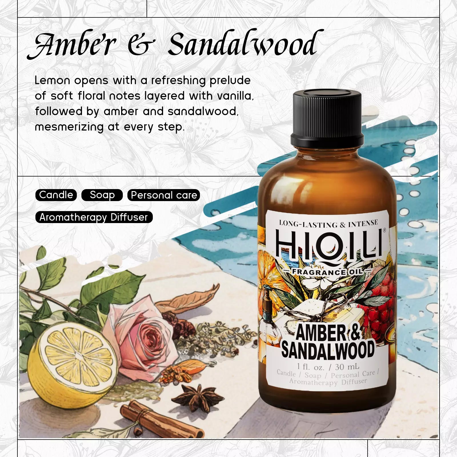 Amber & Sandalwood Fragrance Oil
