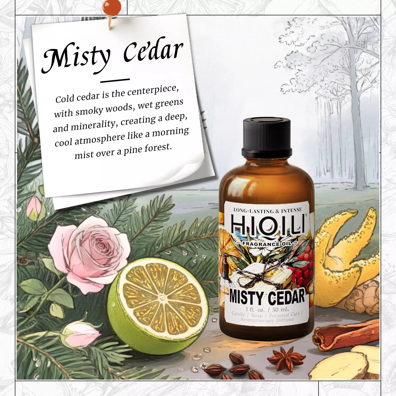 Misty Cedar Fragrance Oil