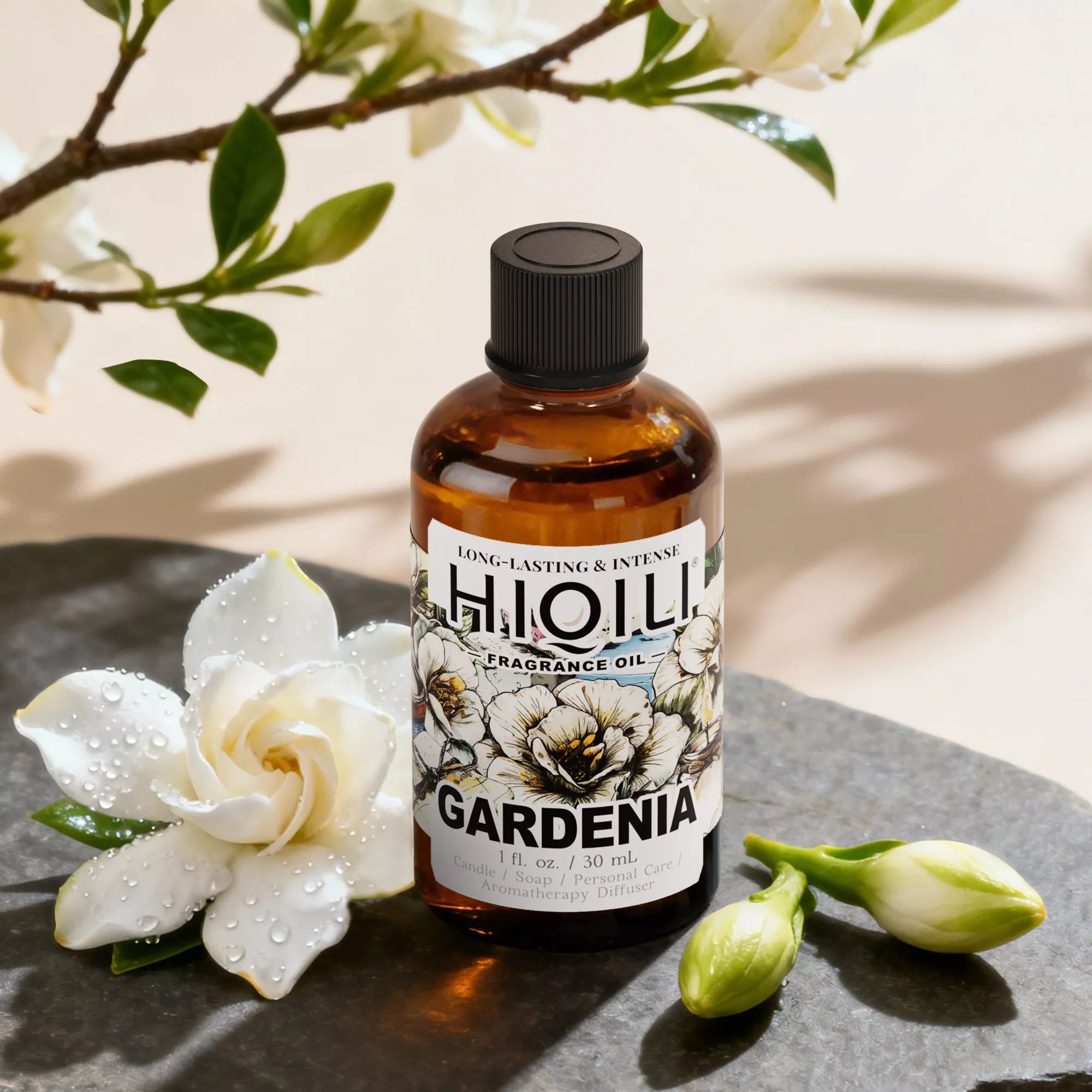 Creamy Gardenia Fragrance Oil — Soft & Elegant Scent | HIQILI