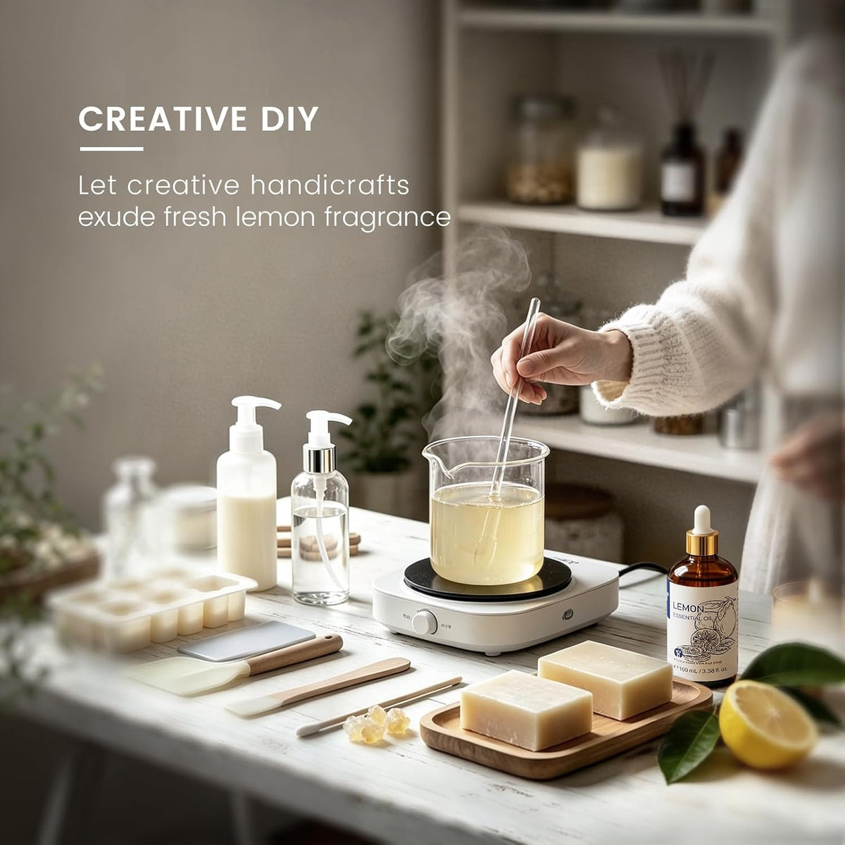 Soap and candle making with HIQILI Lemon Essential Oil