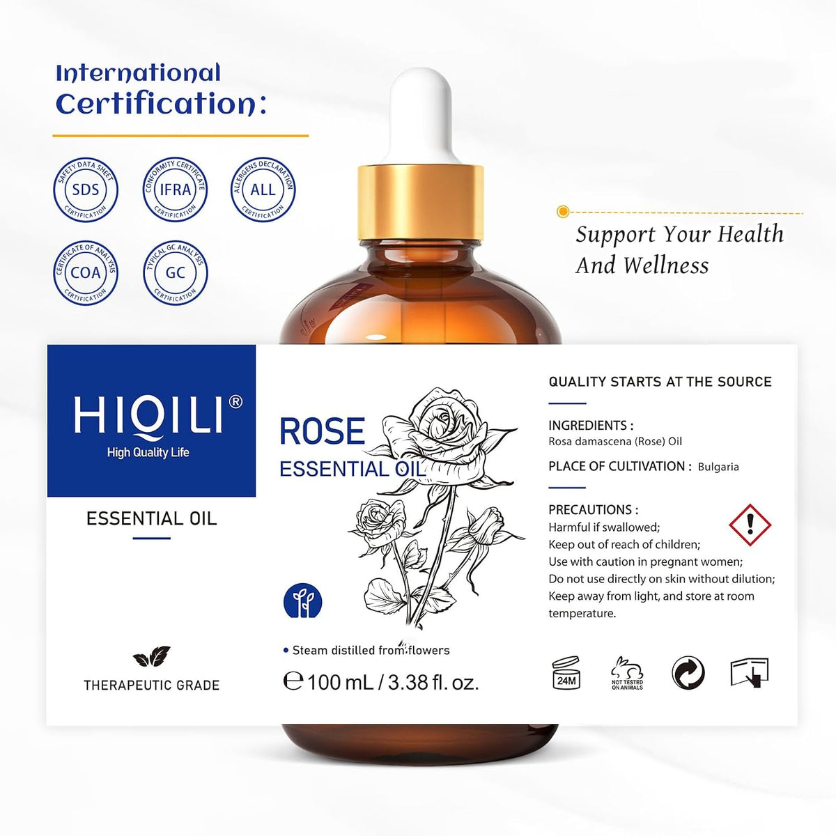 Rose Essential Oil – Rich Floral Aroma for Diffusers & DIY