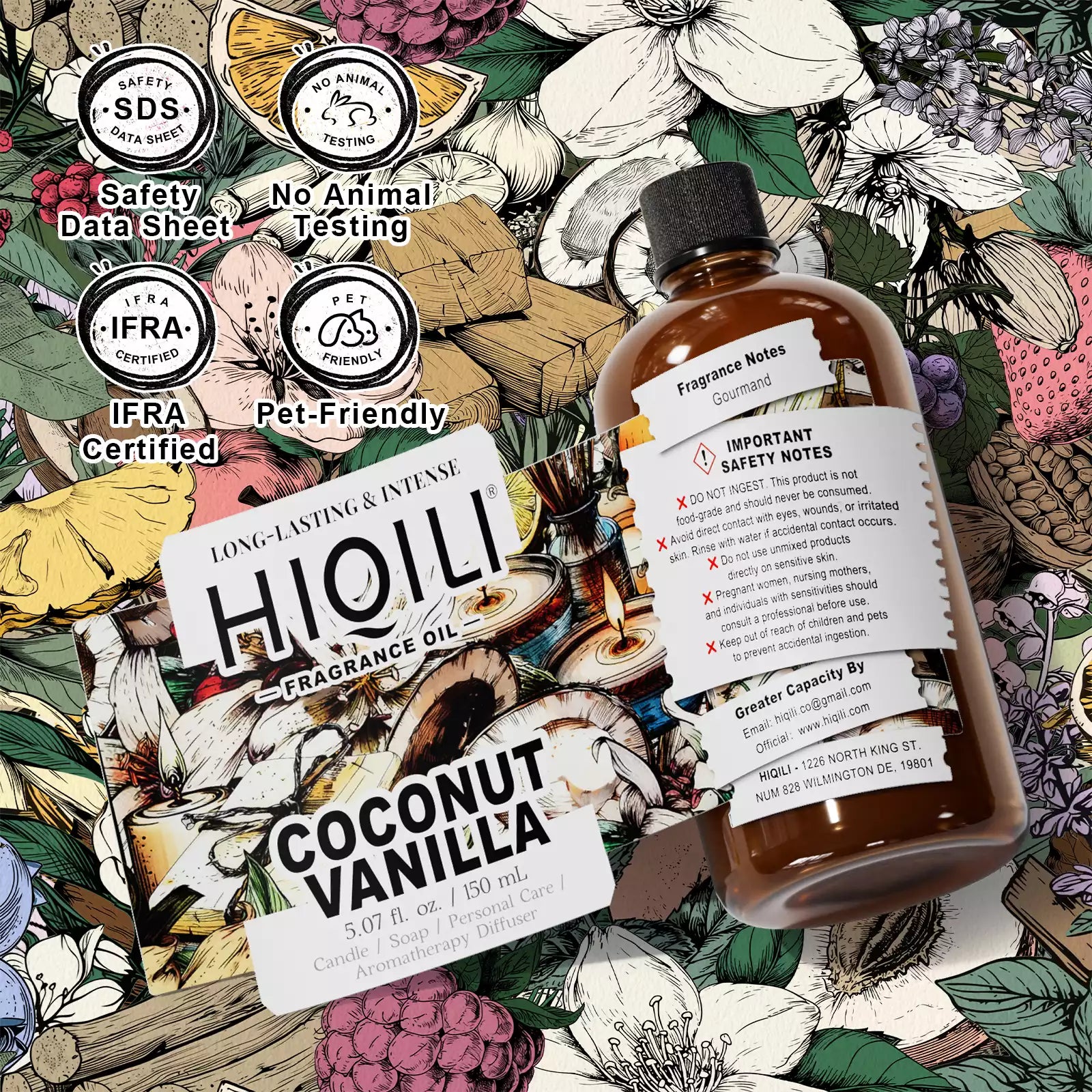 HIQILI Coconut Vanilla Fragrance Oil