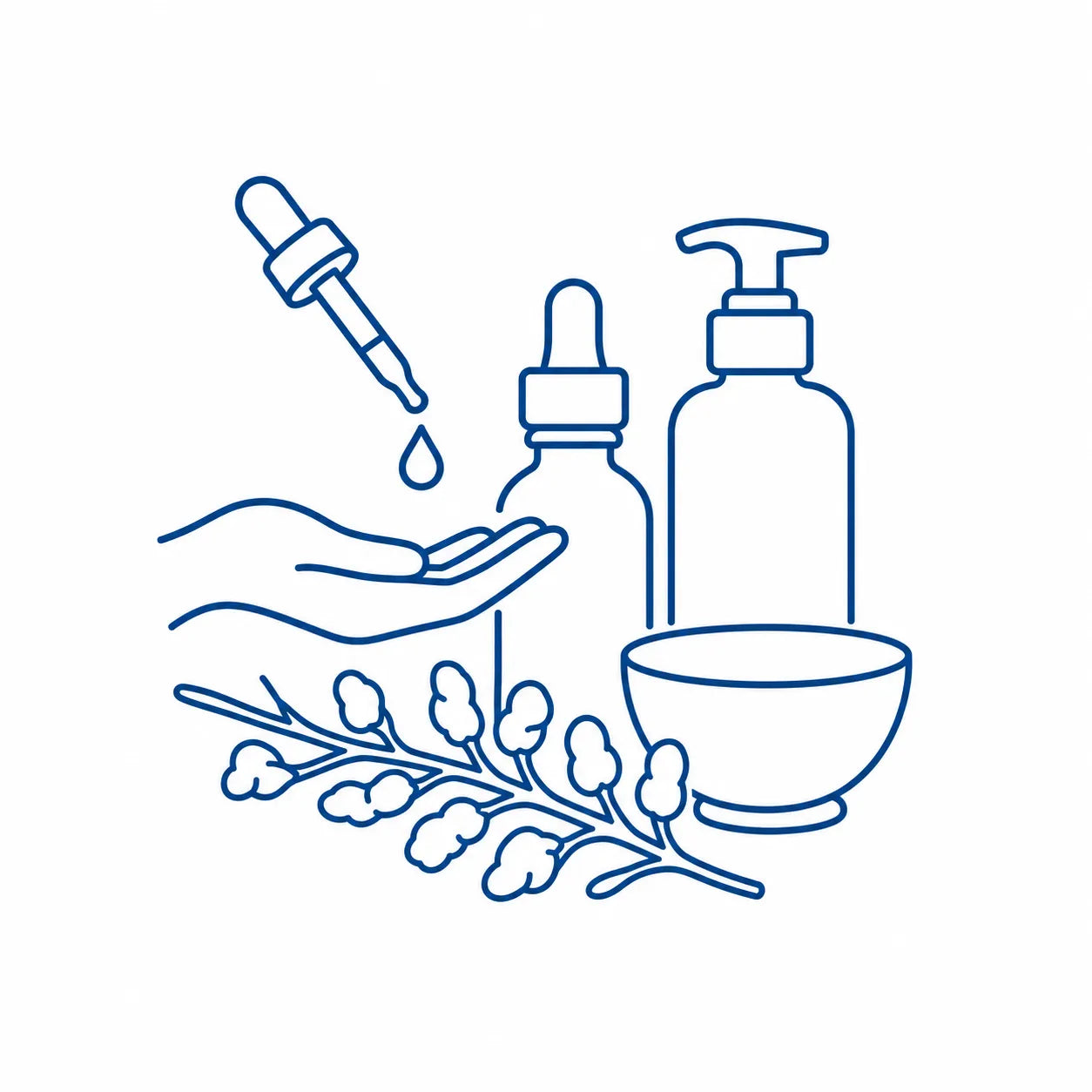 Frankincense oil with massage hand, lotion and body-care blend ingredients
