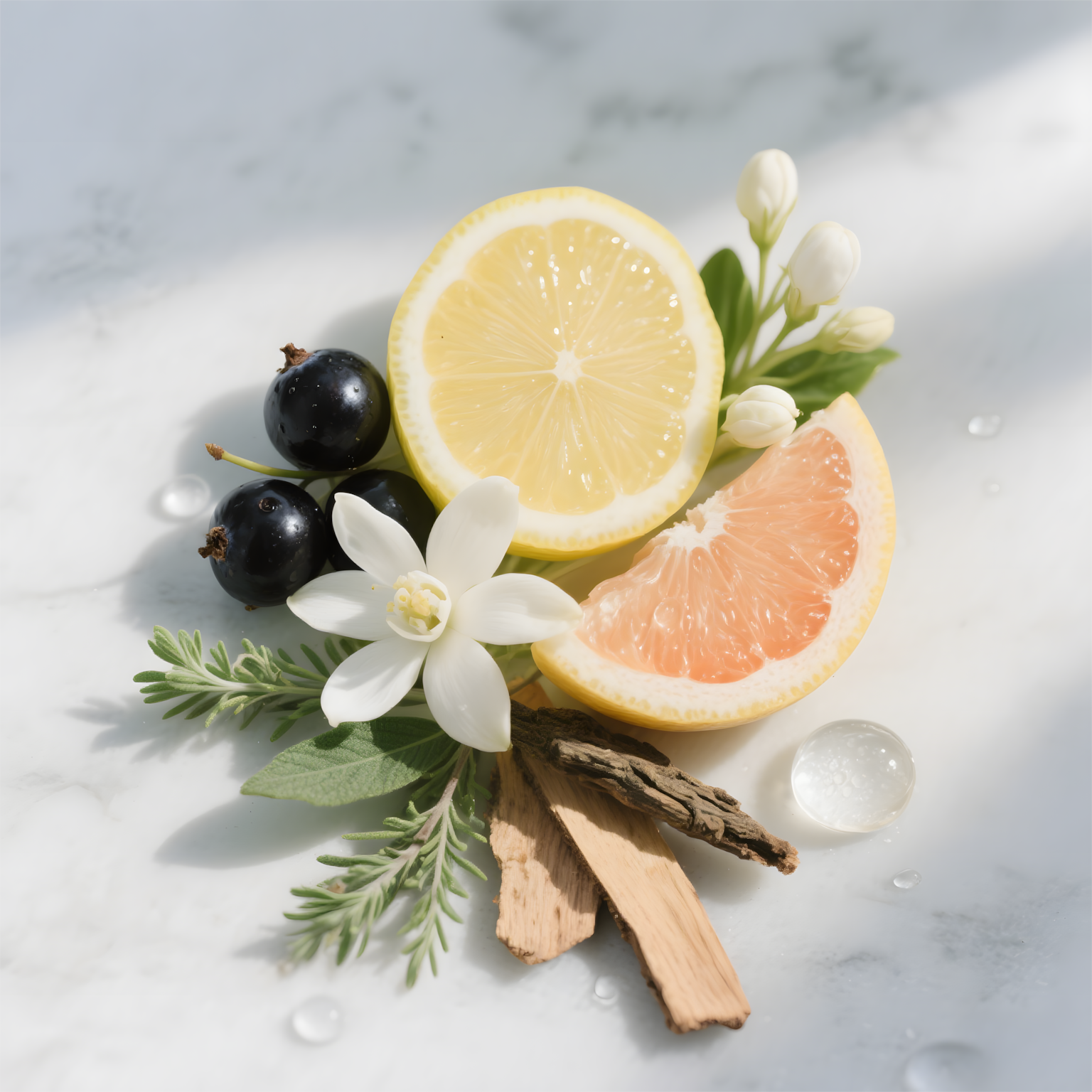 aqueous bloom fragrance oil scent composition