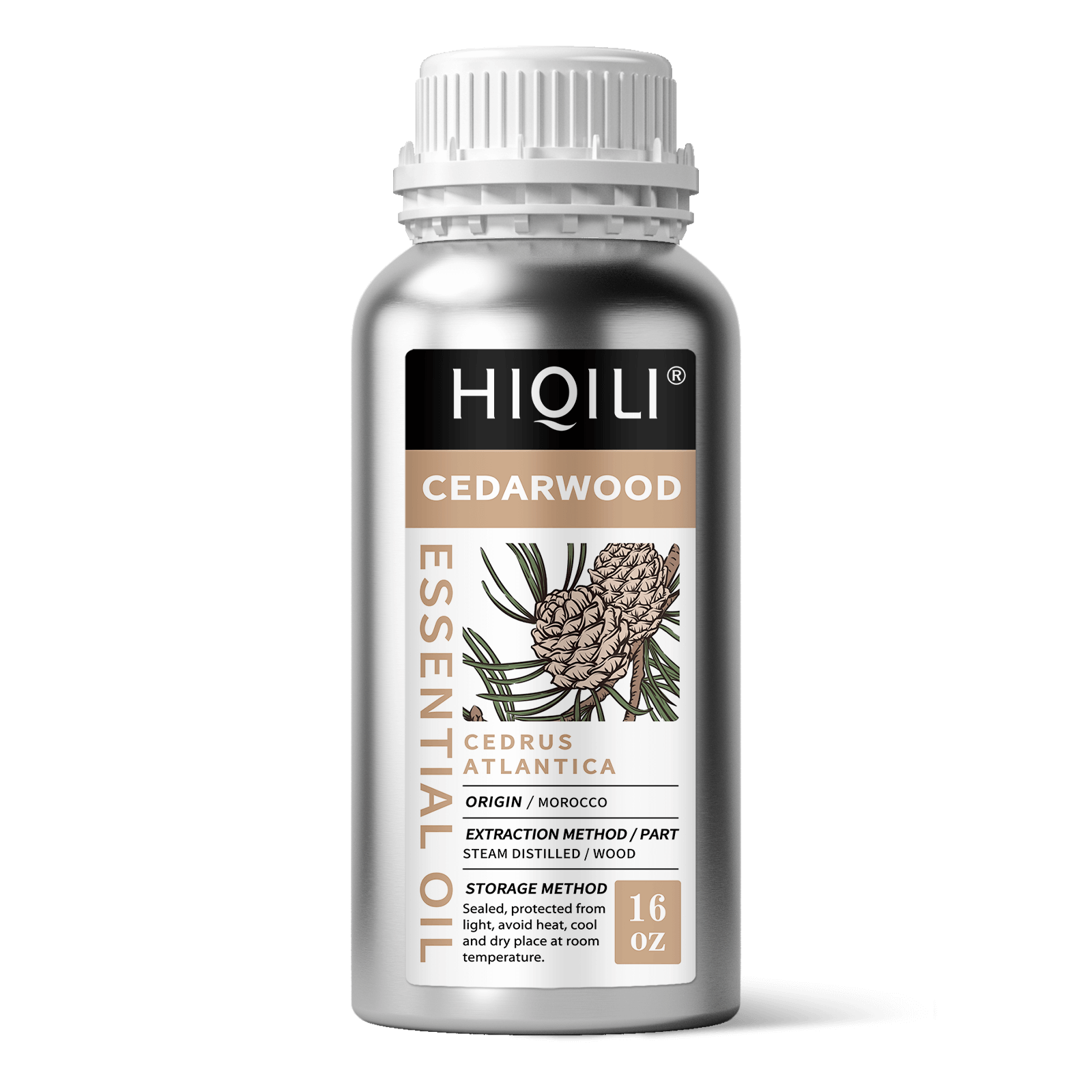 HIQILI Cedarwood Essential Oil 16 fl.oz. / 500 mL