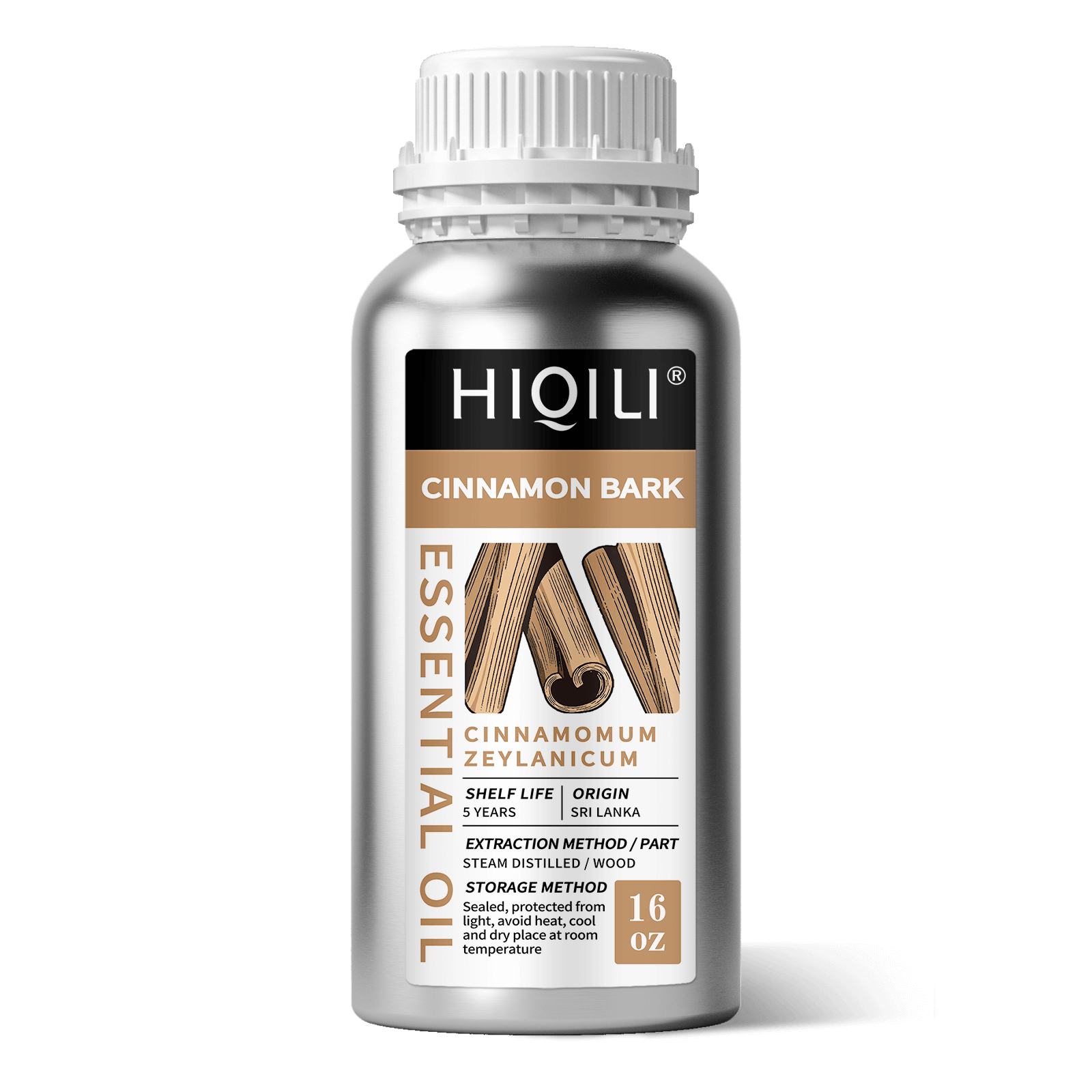 HIQILI Cinnamon Bark Essential Oil 16 fl.oz. / 500 mL