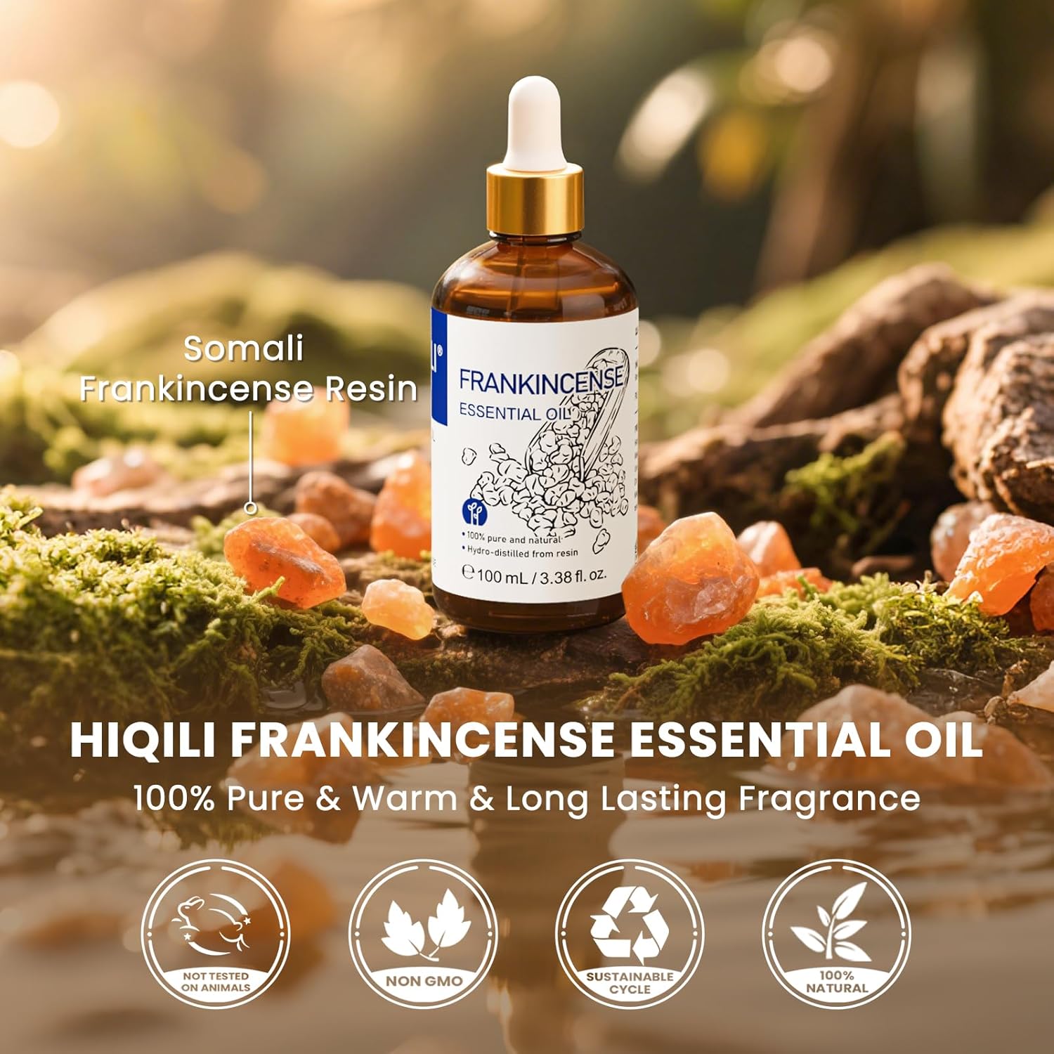 HIQILI Perfect Dilution Set: Frankincense Essential Oil + Jojoba Oil