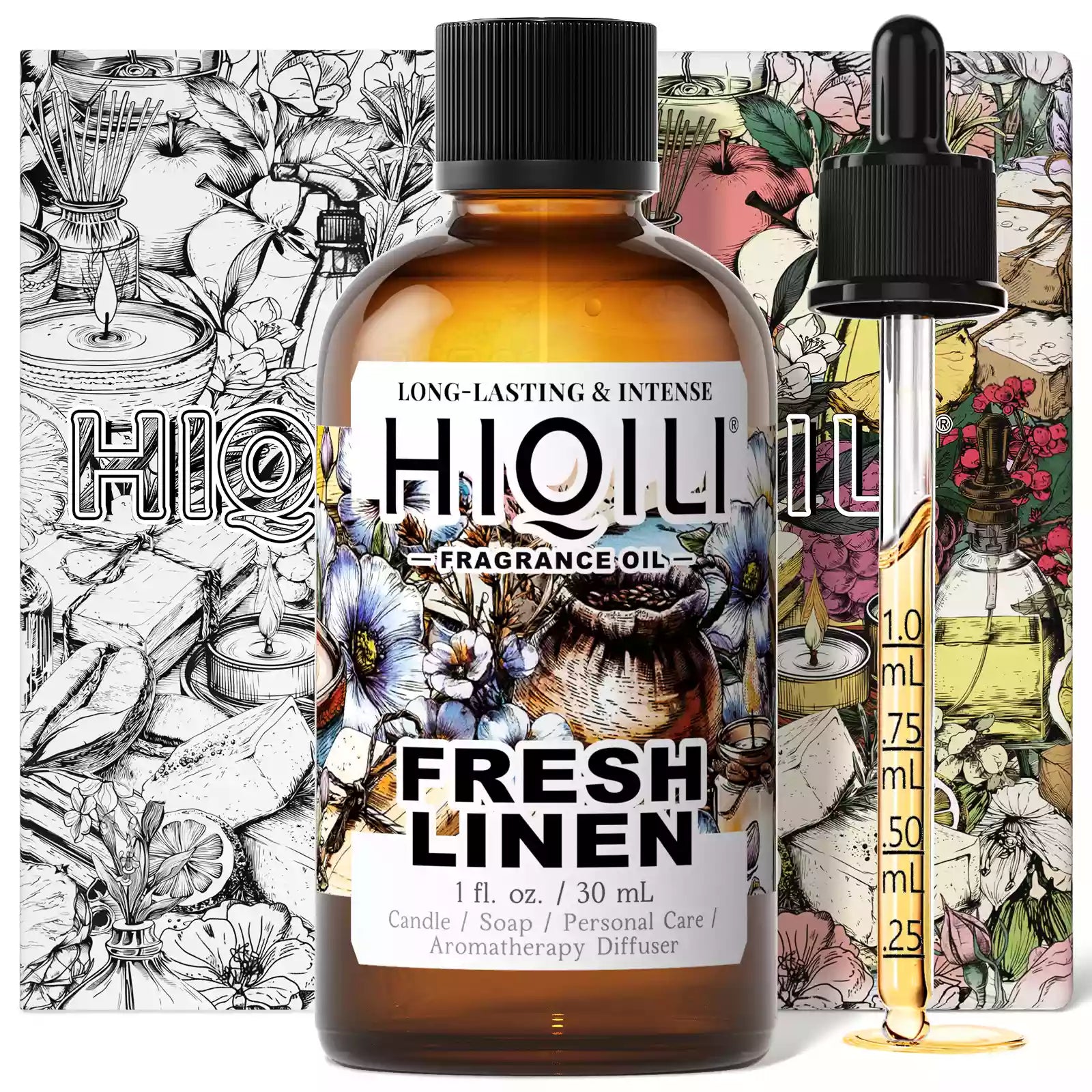 Fresh Linen fragrance oil 30 mL bottle with dropper for candle, soap and diffuser projects