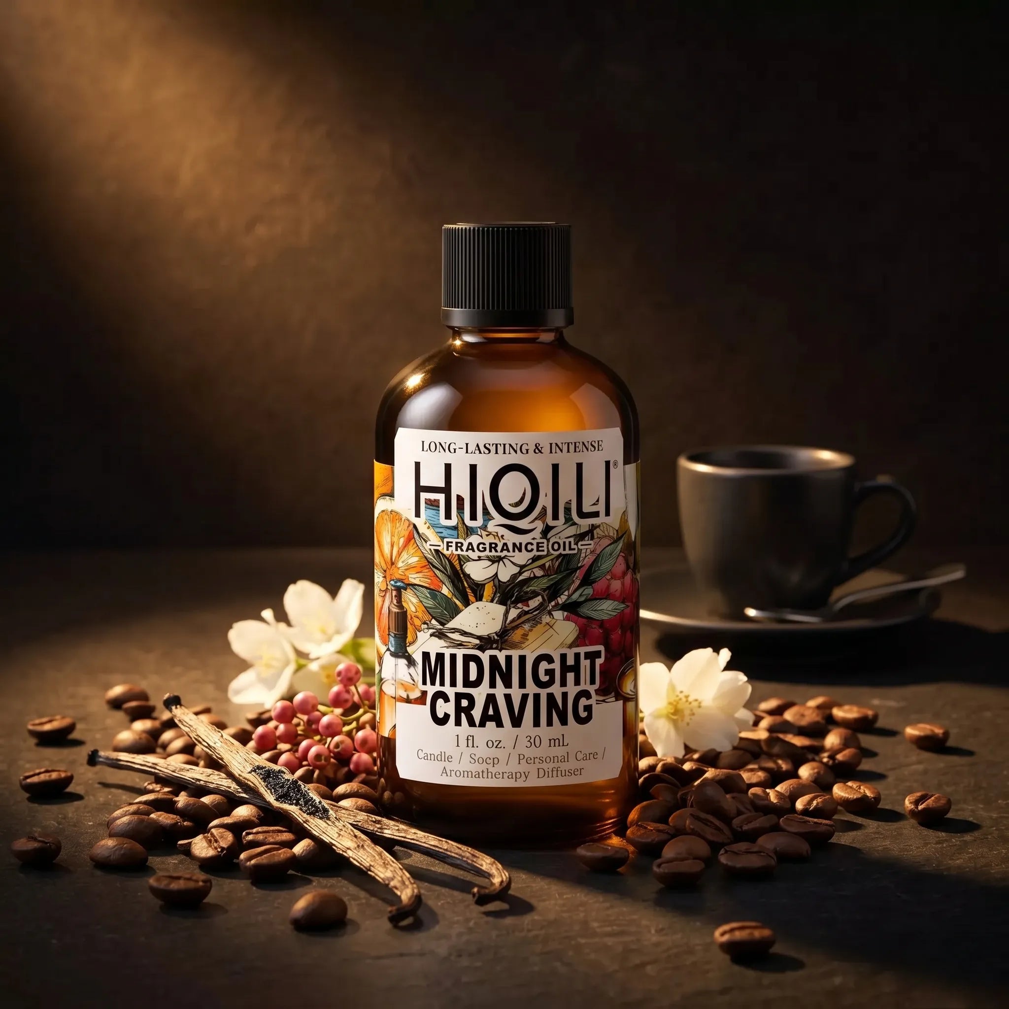 Dark Coffee & Vanilla Fragrance Oil — Black Opium Vibes | HIQILI