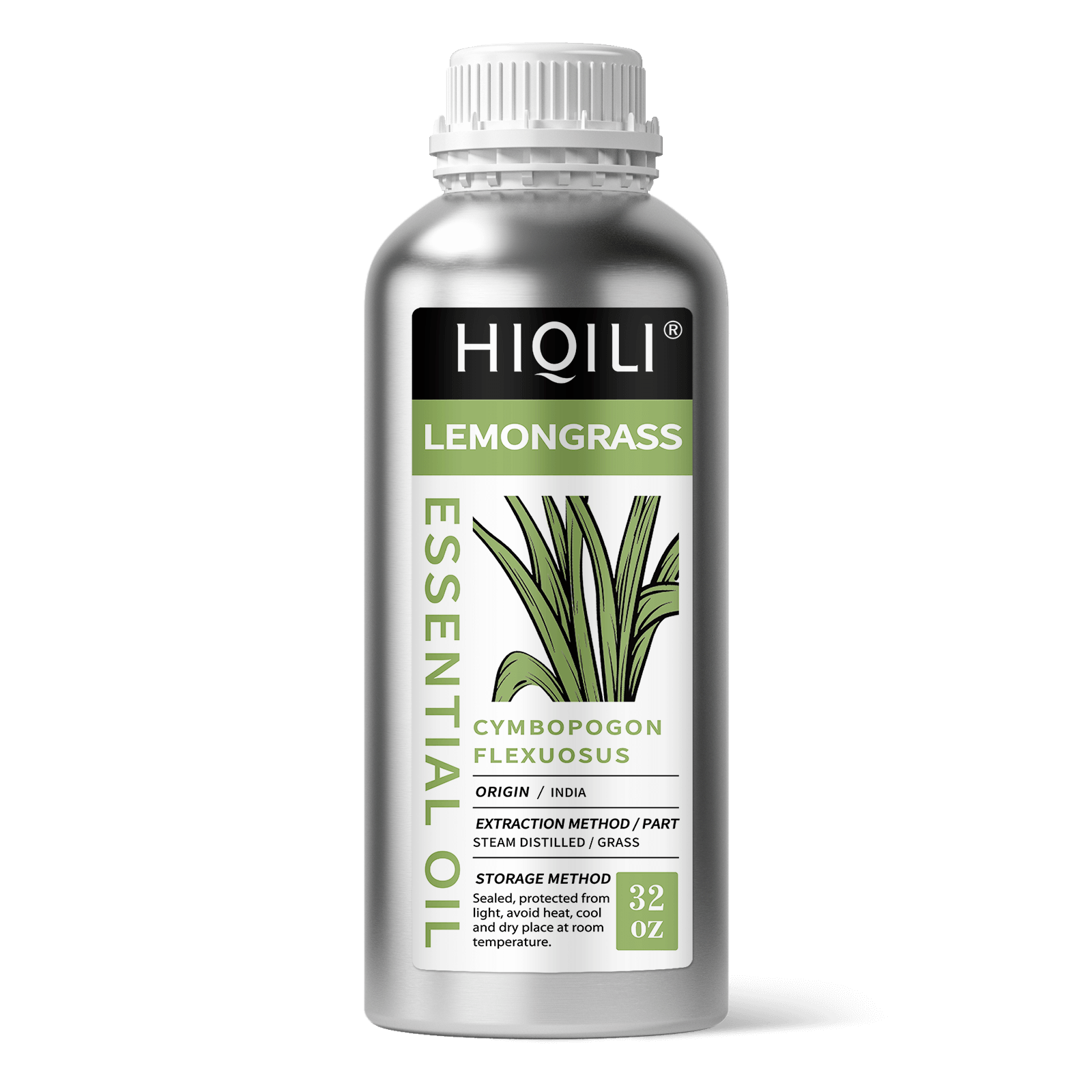 HIQILI Lemongrass Essential Oil 32 fl.oz. / 1000 mL