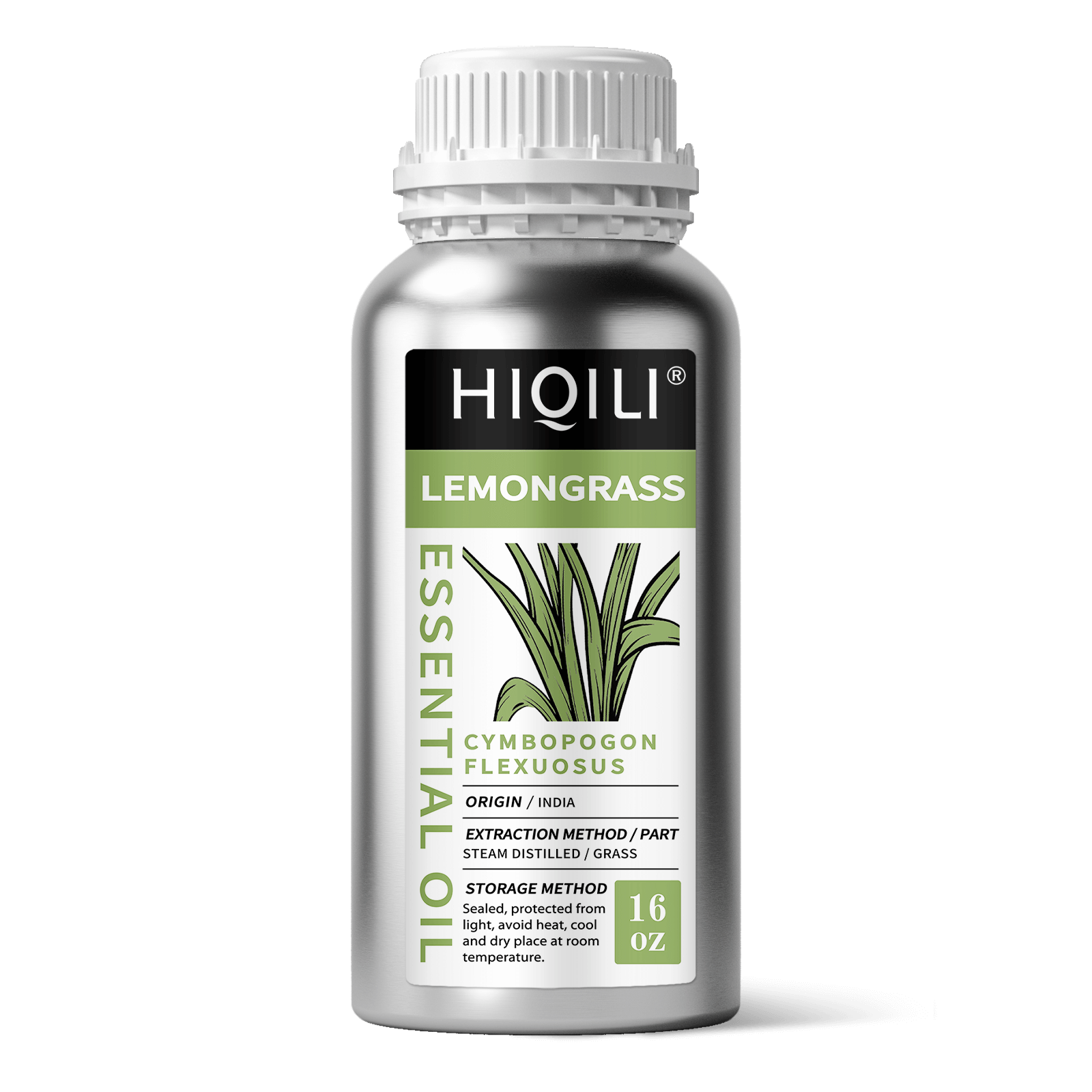 HIQILI Lemongrass Essential Oil 16 fl.oz. / 500 mL