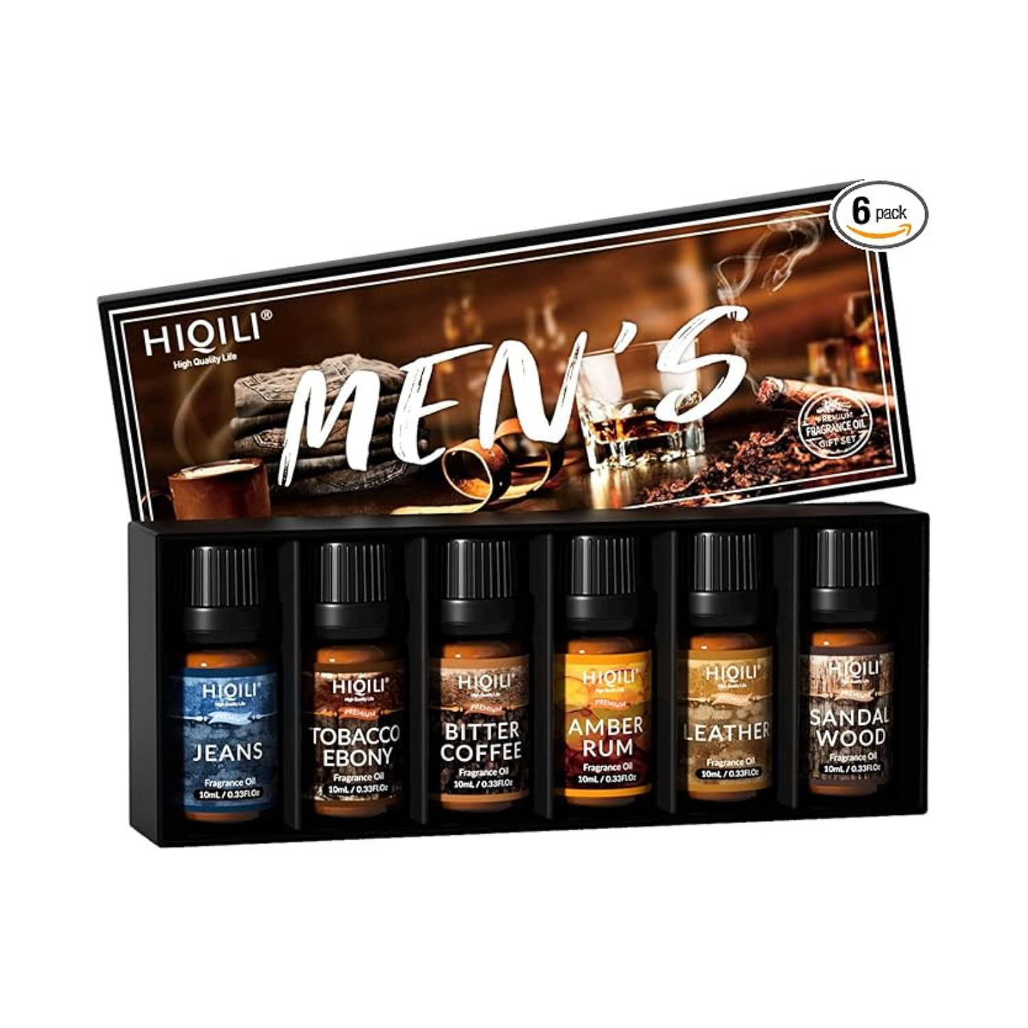 HIQILI Men Fragrance Oil Set 6x10ml