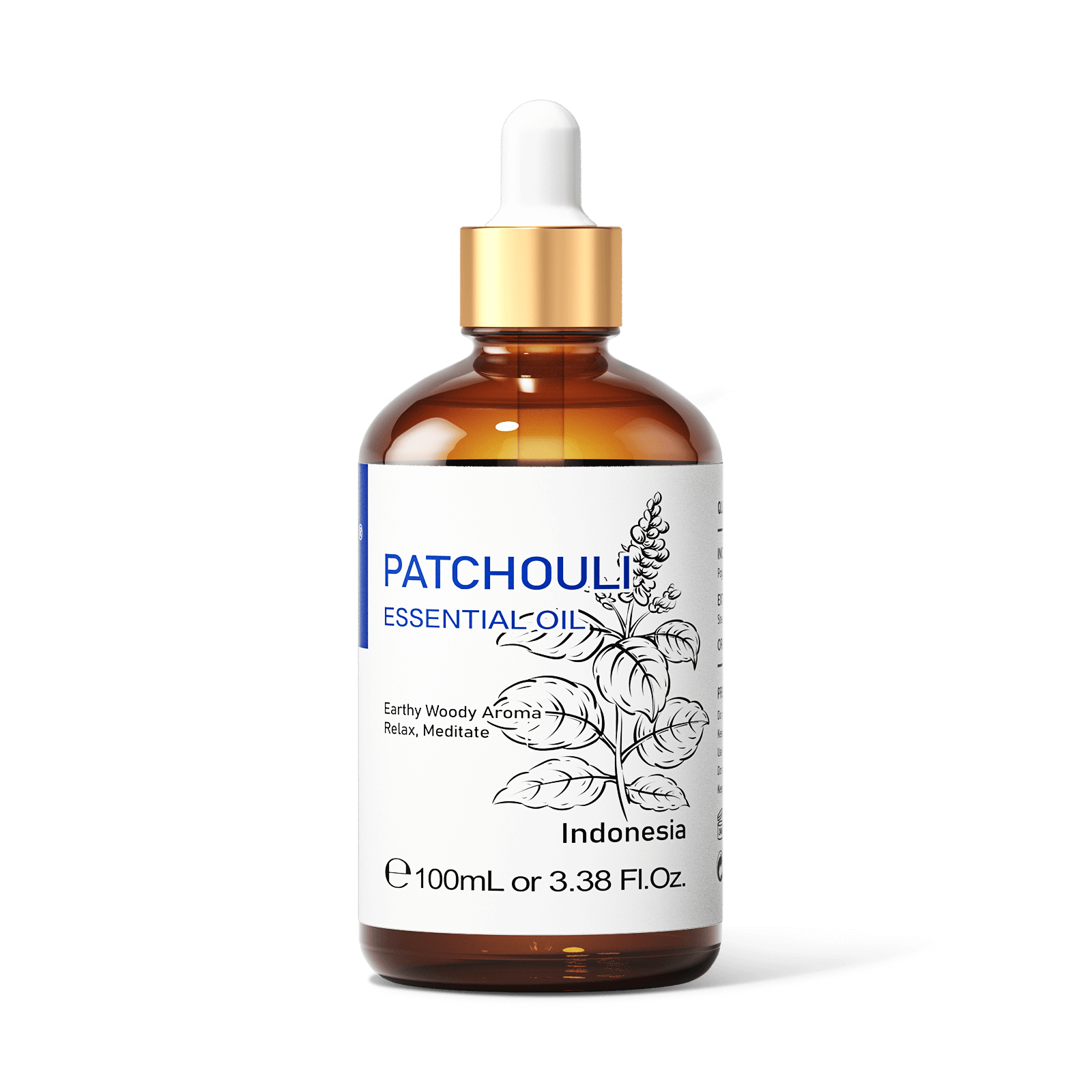 HIQILI Patchouli Essential Oil 3.38 fl. oz. / 100 mL