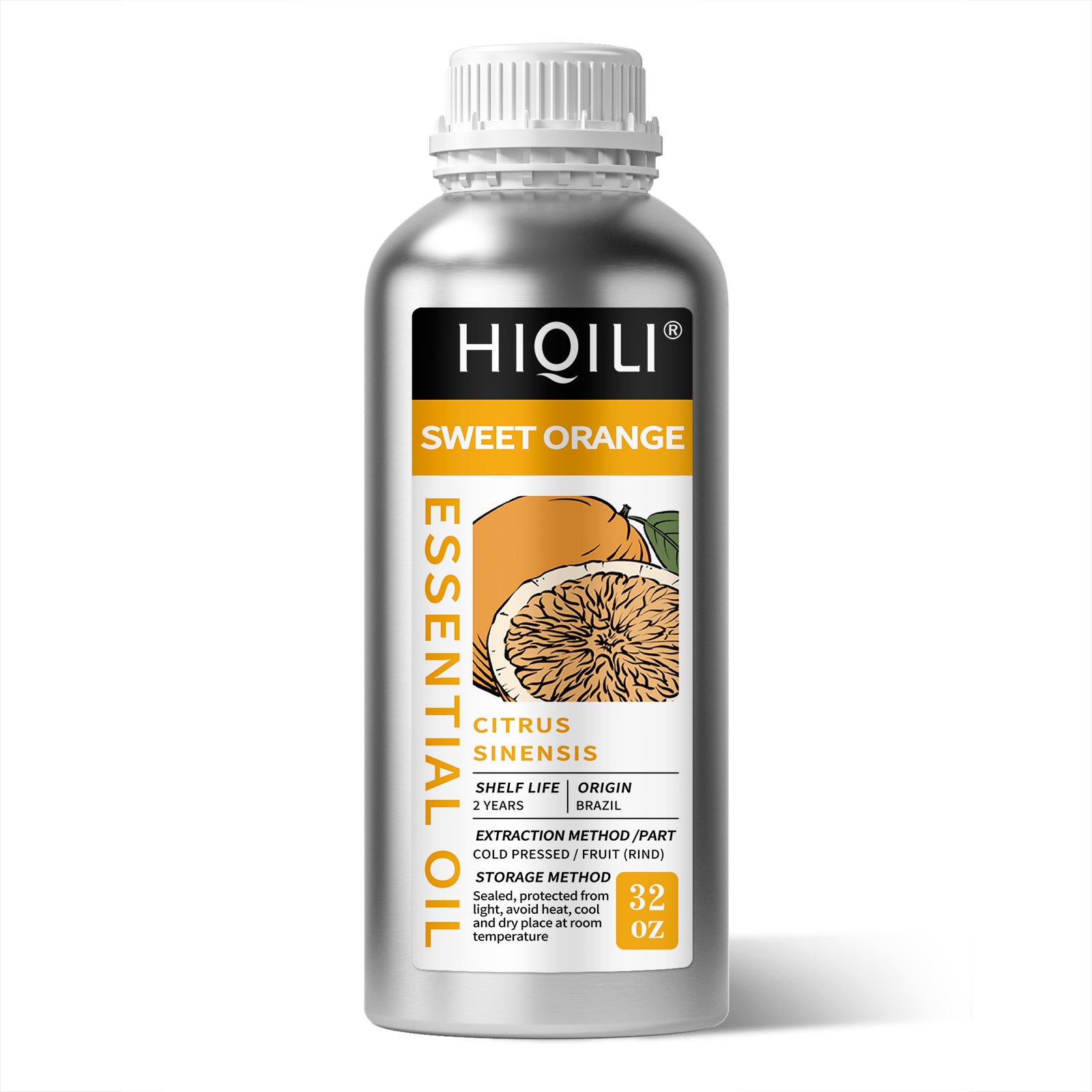 HIQILI Sweet Orange Essential Oil 32 fl.oz. / 1000 mL