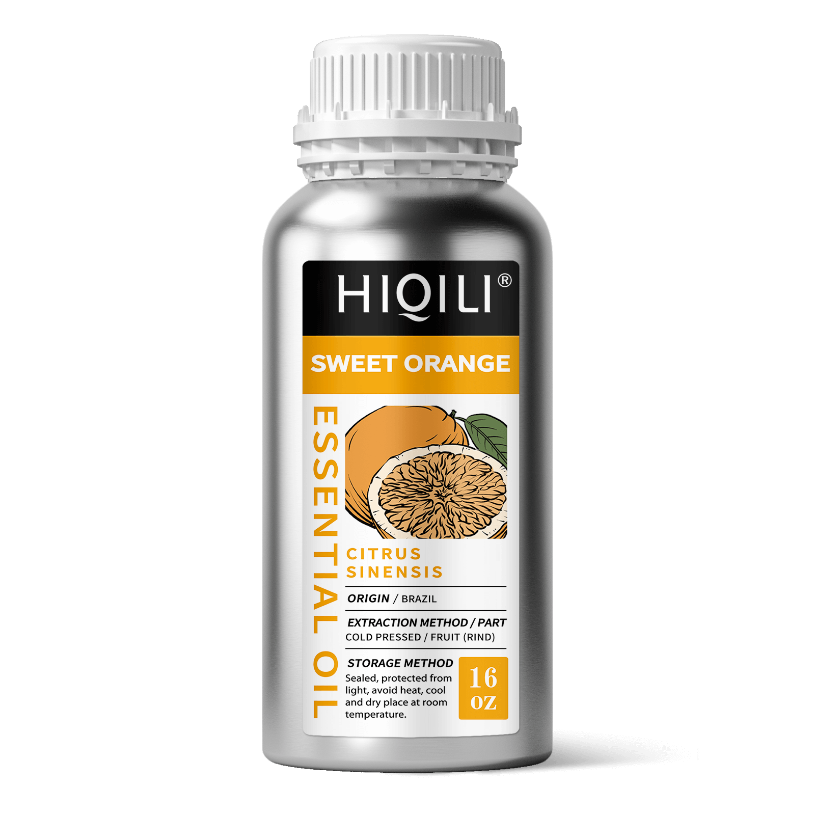 HIQILI Sweet Orange Essential Oil 16 fl.oz. / 500 mL