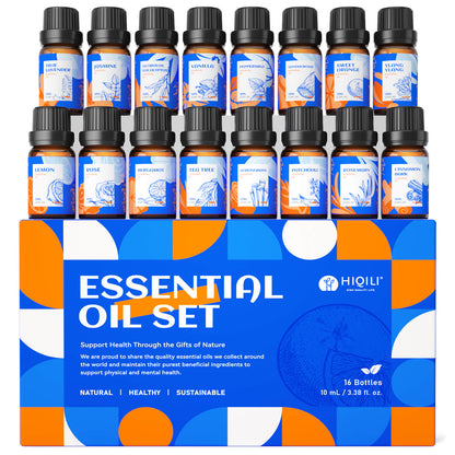 HIQILI Top 16 Essential Oils Set
