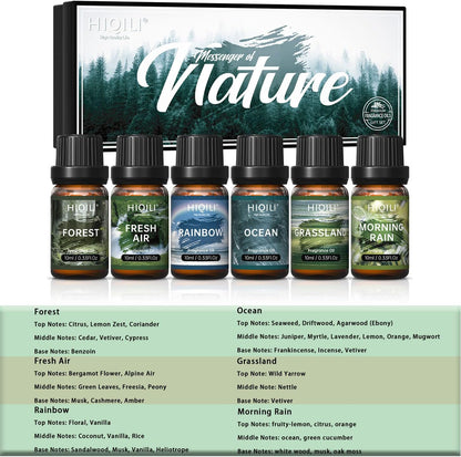 HIQILI Nature Fragrance Oil Set 6x10ml