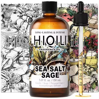 HIQILI Sea Salt Sage Fragrance Oil 5.07 fl. oz. / 150 mL