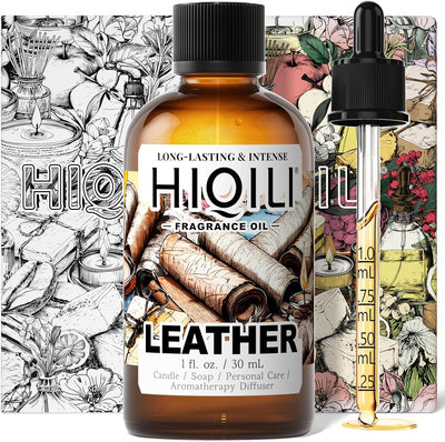 HIQILI Leather Fragrance Oil 1.01 fl. oz. / 30 mL