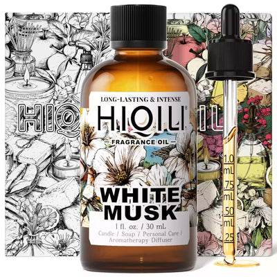 HIQILI White Musk Fragrance Oil 1.01 fl. oz. / 30 mL