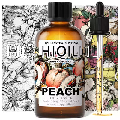 HIQILI Peach Fragrance Oil 1.01 fl. oz. / 30 mL