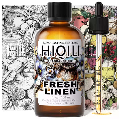 HIQILI Fresh Linen Fragrance Oil 1.01 fl. oz. / 30 mL