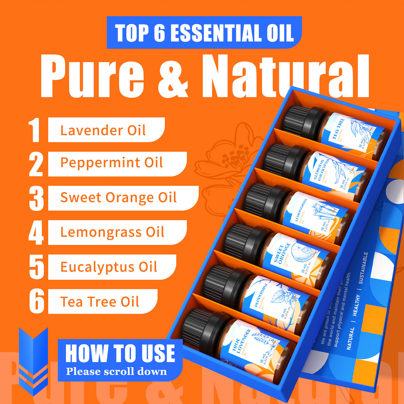 New Essential Oils Set, 6pcs x 10ML