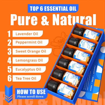 New Essential Oils Set, 6pcs x 10ML