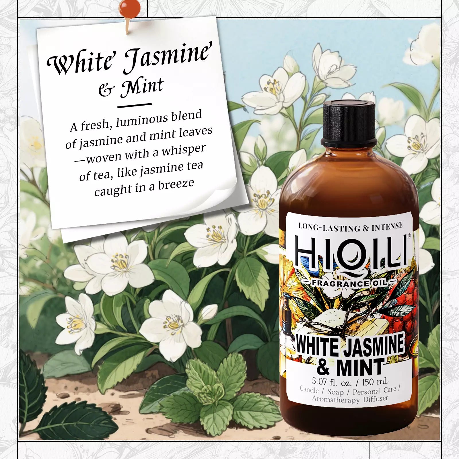 White Jasmine & Mint Fragrance Oil