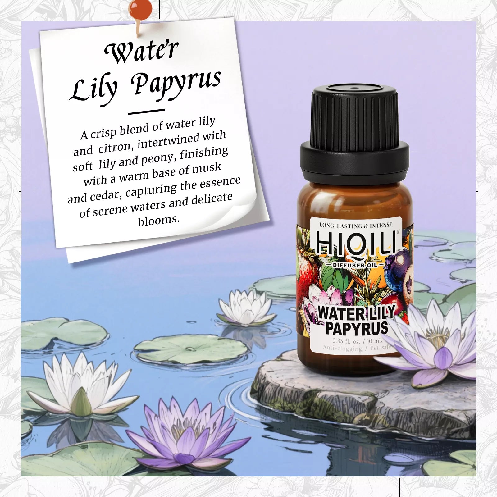 Water Lily Papyrus Diffuser Oil