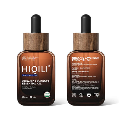 HIQILI 100% Pure Organic Lavender Essential Oil