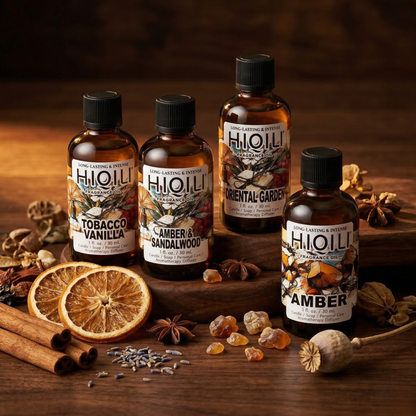 Warm Easter Glow – 4 Warm & Woody Fragrance Oils Gift Set