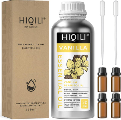 HIQILI Vanilla Essential Oil 10 mL set shown from a second angle