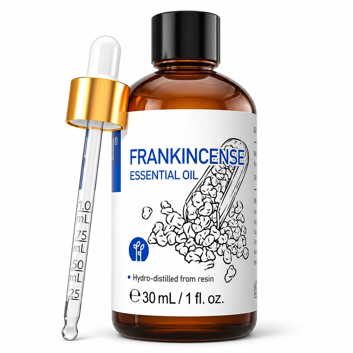 HIQILI Frankincense Essential Oil 30 mL amber bottle with dropper