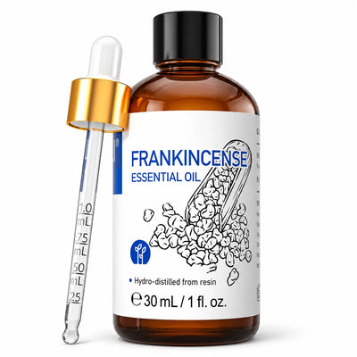HIQILI Frankincense Essential Oil 30 mL amber bottle with dropper