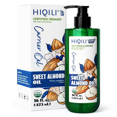 HIQILI Sweet Almond Oil 16 fl.oz. / 473 mL