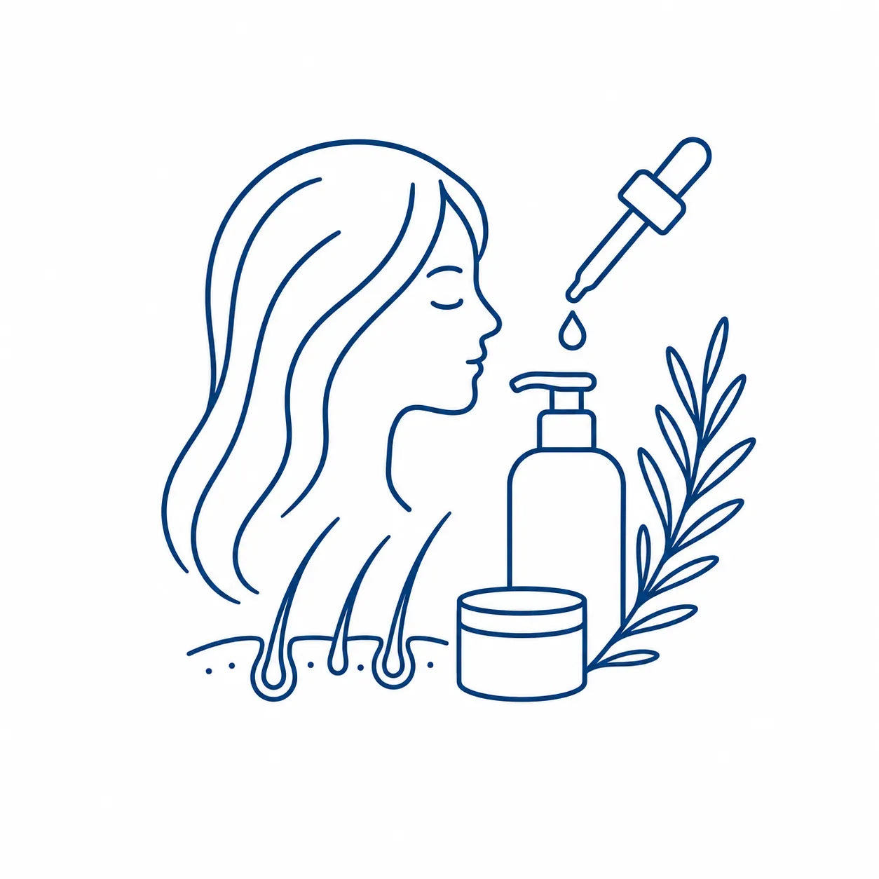 Rosemary oil with hair, scalp and hair-care products for customized hair blends