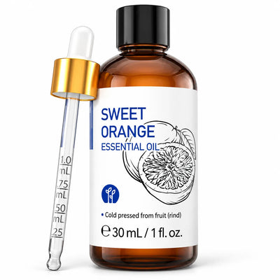 HIQILI Sweet Orange Essential Oil 30 mL amber bottle with dropper