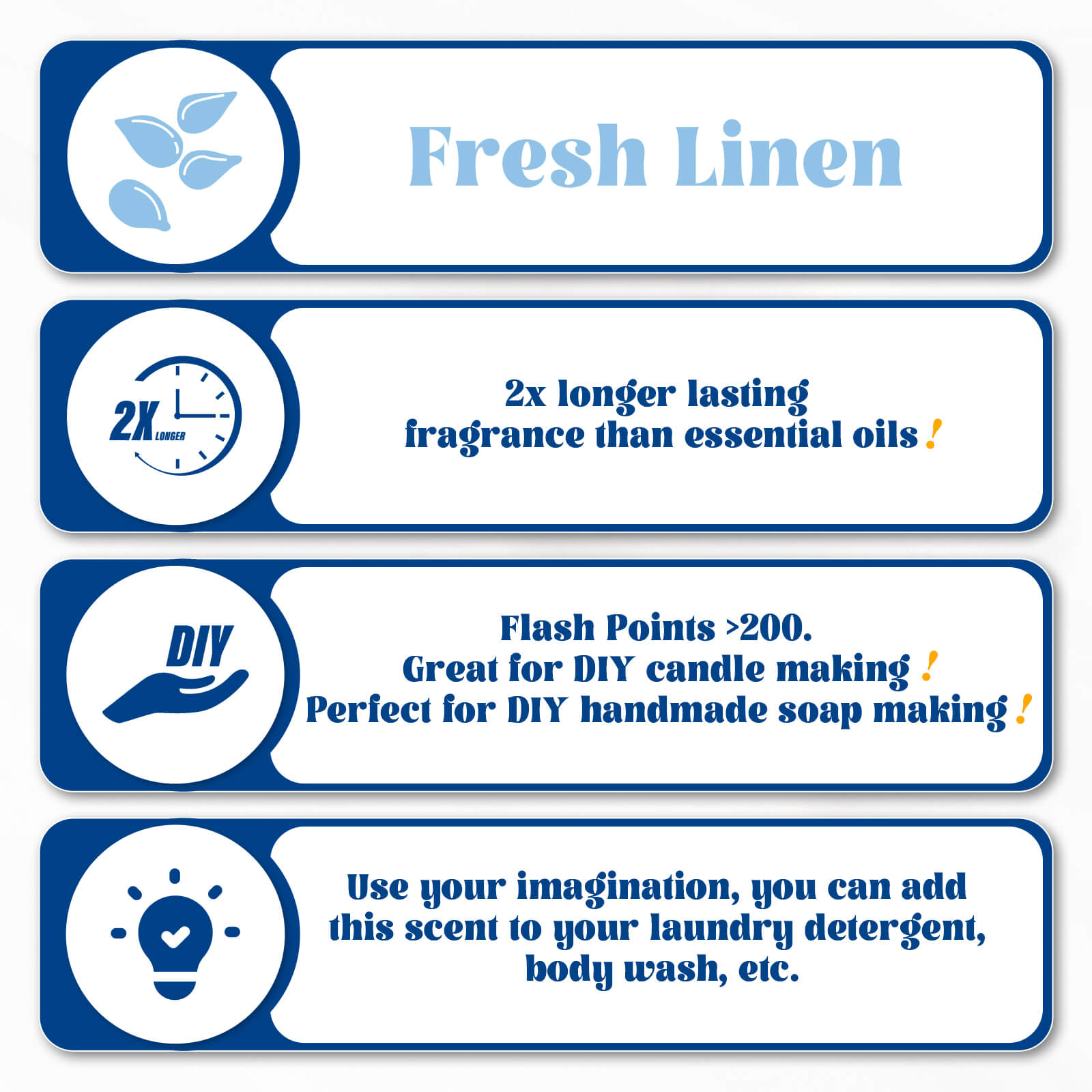 Hillhouse Naturals Fresh Linen Fragrance Oil 0.5 Oz - Clean Scent For Soap, Candle, DIY Projects