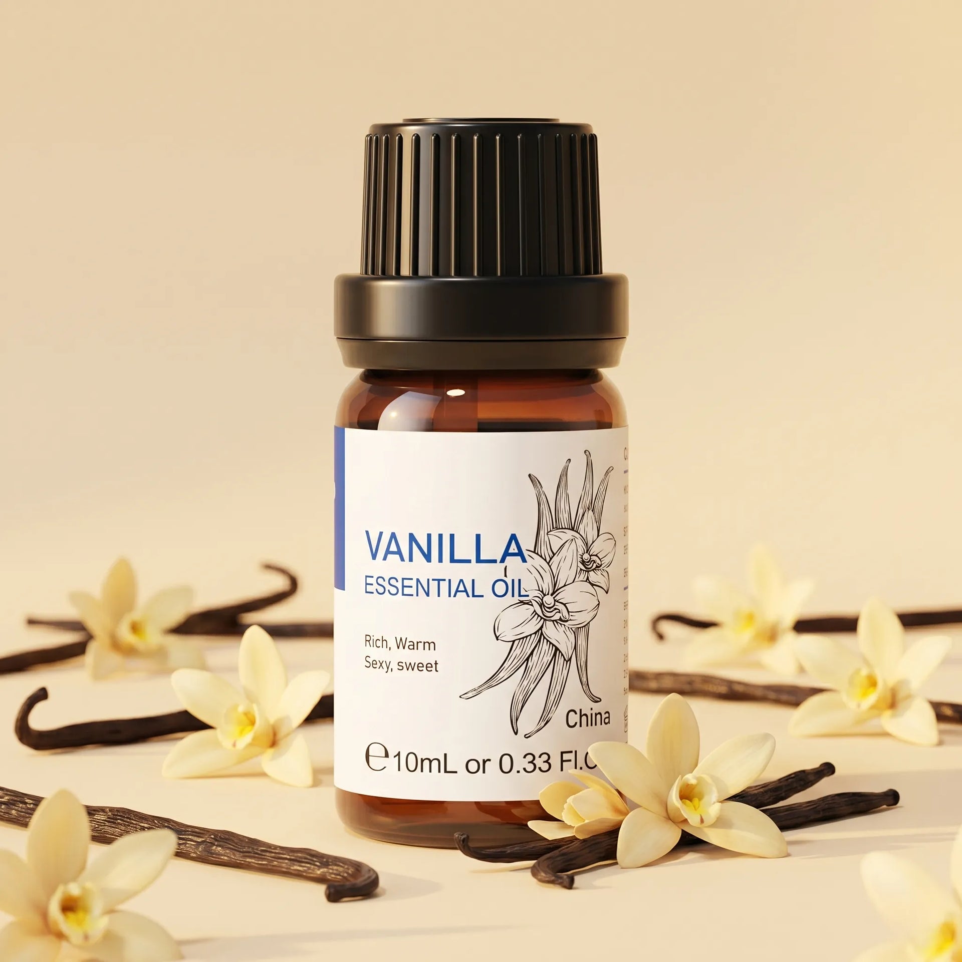 Vanilla Essential Oil – Sweet Creamy Aroma for Aromatherapy