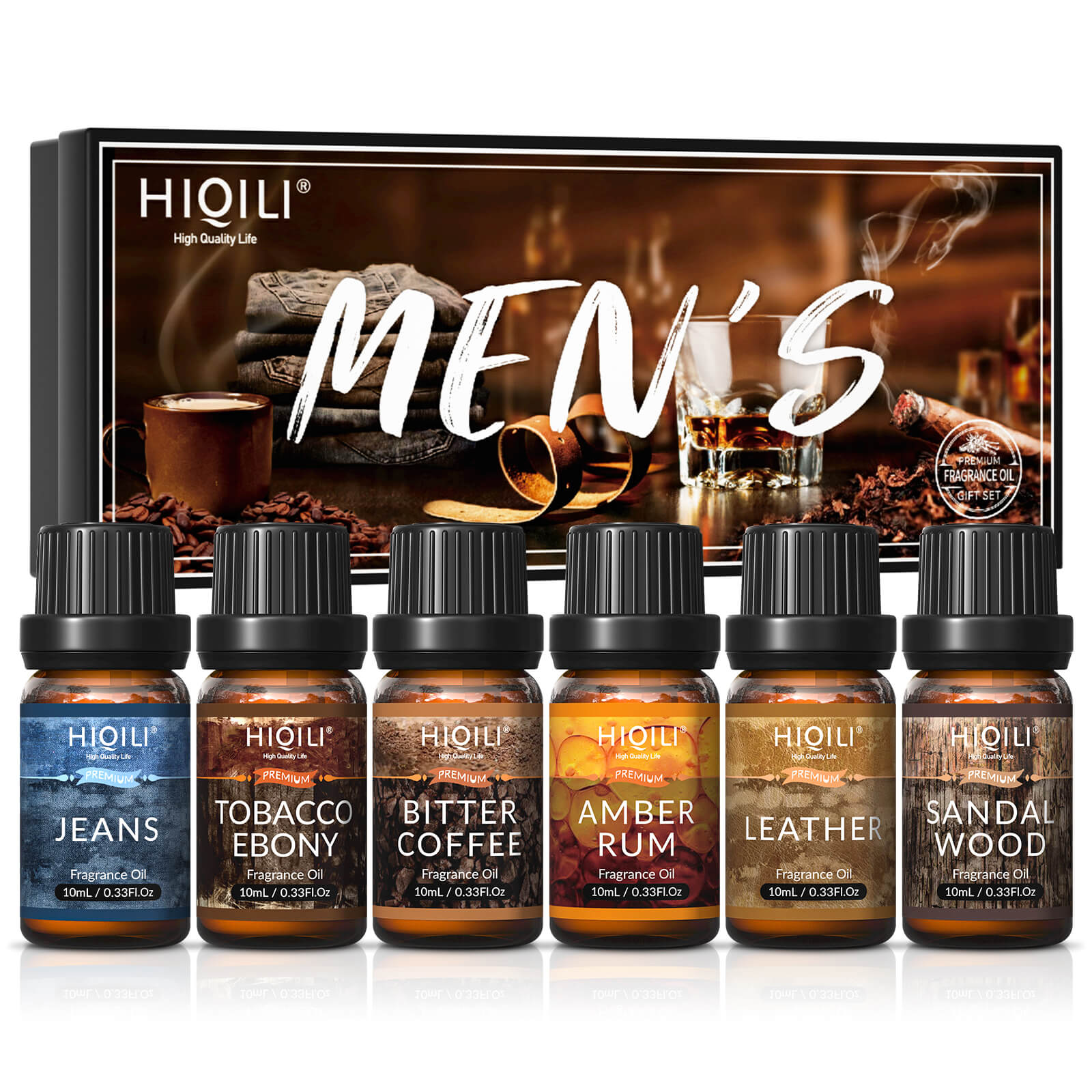 HIQILI Men Fragrance Oil Set 6x10ml