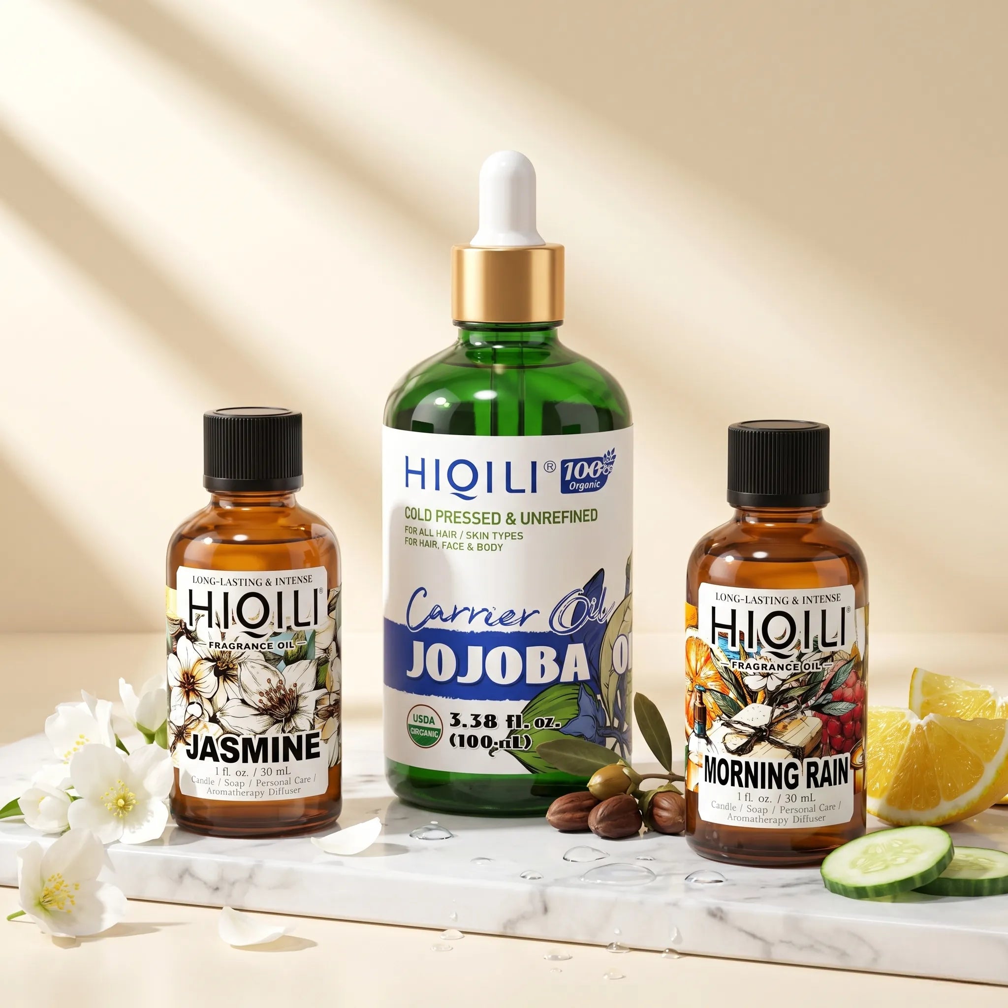 DIY Perfume Starter Kit — Morning Rain + Jasmine + Jojoba Oil