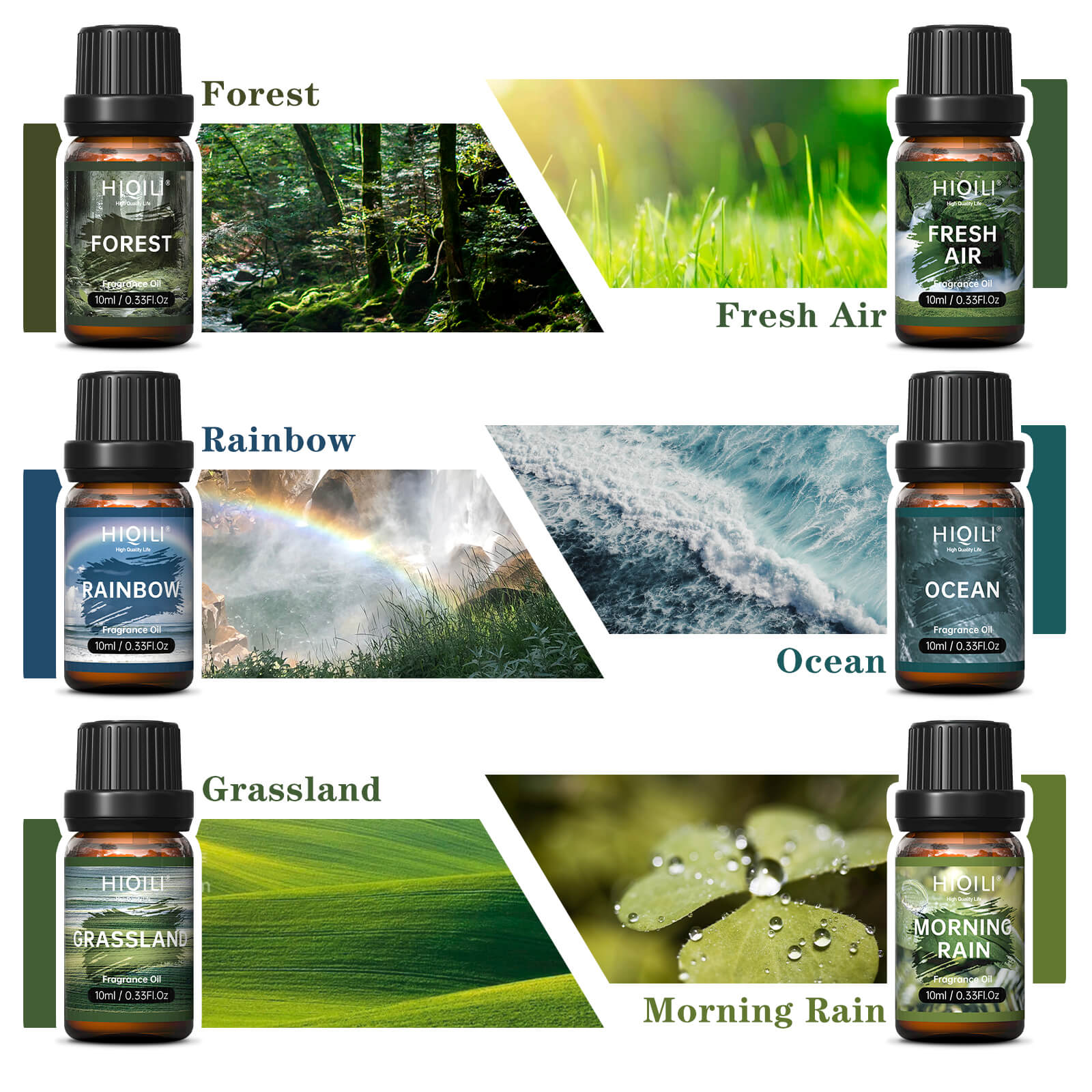 HIQILI Nature Fragrance Oil Set 6x10ml