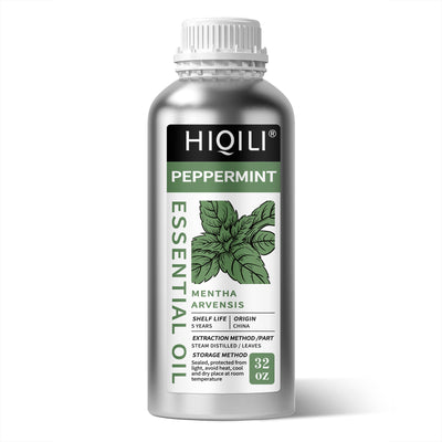 HIQILI 32 oz wholesale bulk Peppermint Essential Oil aluminum bottle, sourced from China.