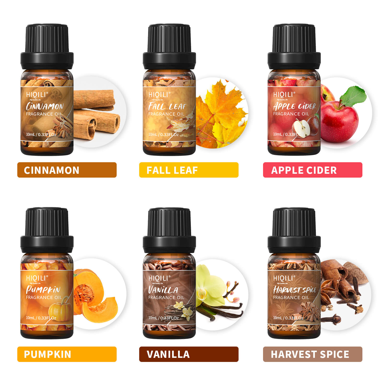 HIQILI Spice Fragrance Oil Set 6x10ml