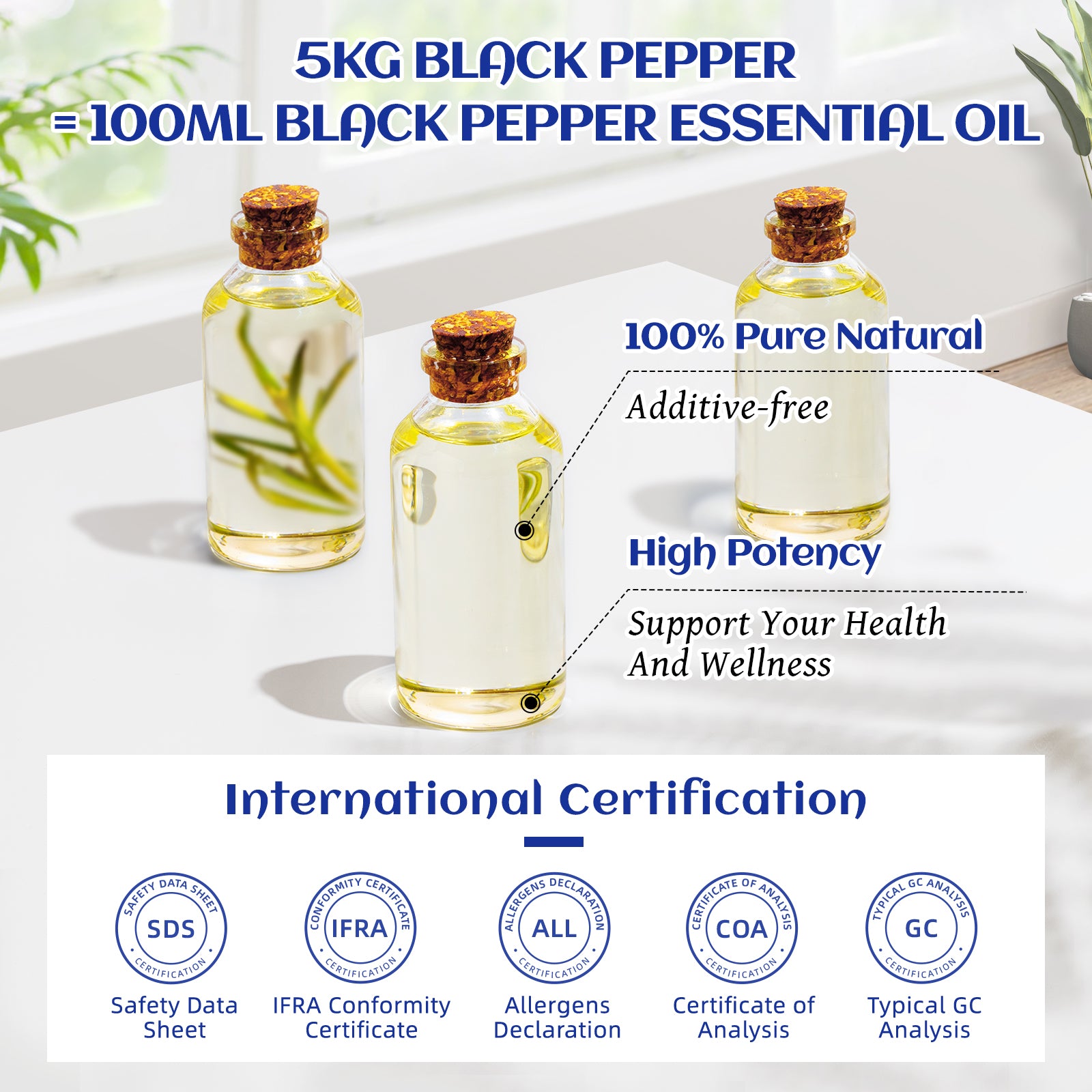 HIQILI Natural Black Pepper Essential Oils, for Skin, Diffuser, Aromat –  HIQILI Official Store